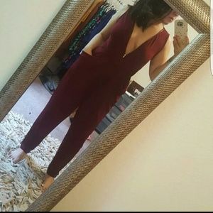 Maroon jumpsuit